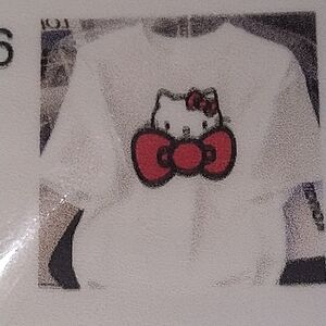 Hello Kitty White Tee with Large Red Bow